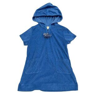 Crewcuts Girl's Blue Terry Cloth Tassel Swimsuit Coverup